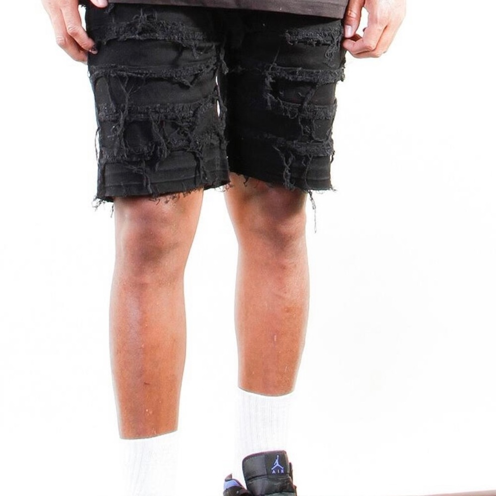 Cooper 9 black denim shorts Sz Various